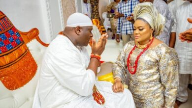 Ooni's new wife Mariam glows in wedding photos