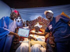 Tinubu visits Oba of Lagos with Certificate of Return